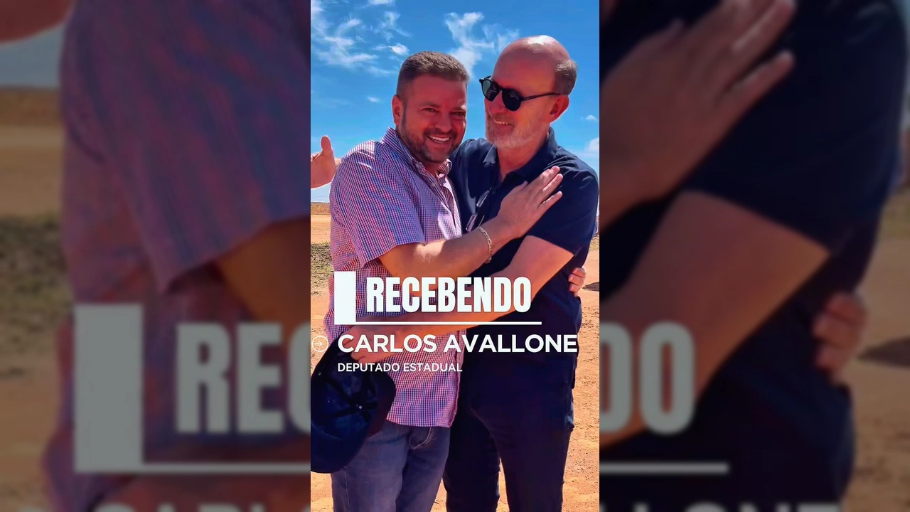 Deputado Carlos Avallone sendo recebido por populares em Nova Bandeirantes, em vídeo da prefeitura_novabandeirantes.