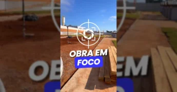 Imagem da obra em andamento do Centro Recreativo da Creche Pequeno Príncipe em Campos de Júlio. Créditos: Prefeitura Municipal de Campos de Júlio - MT / Instagram.