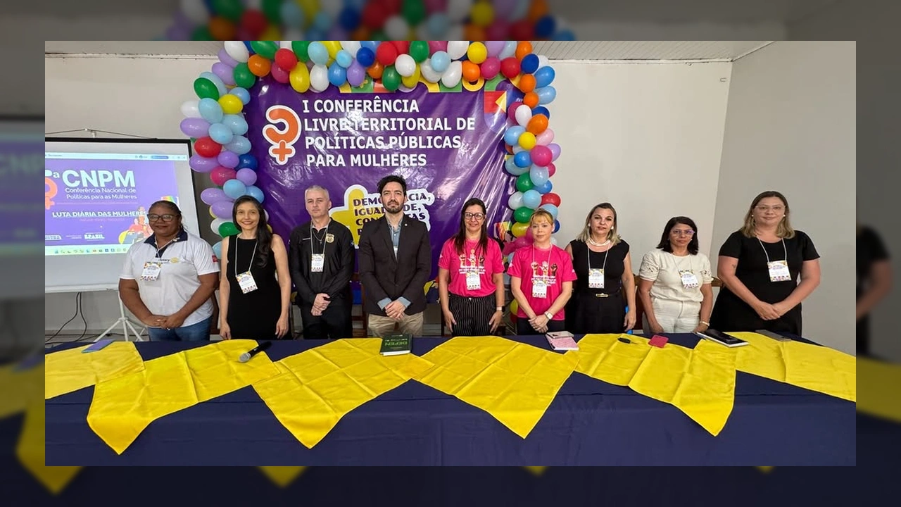 Conferência sobre políticas públicas para mulheres em Matupá, organizada pela Prefeitura Municipal de Matupá.