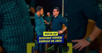 Imagem do Deputado Federal Rodrigo da Zaeli interagindo com moradores e lideranças em Nova Bandeirantes, Mato Grosso. Créditos: Prefeitura de Nova Bandeirantes / Instagram.