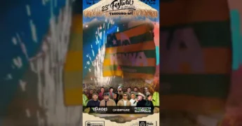 DJ La Nonna Go confirmando presença no 23º Festival de Praia de Tesouro-MT, divulgado pela Prefeitura de Tesouro - MT no Instagram.