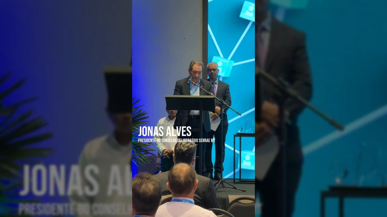 Conferência do Encontro Sebrae de Prefeitos em Mato Grosso com líderes municipais e palestrantes do Sebrae Mato Grosso.