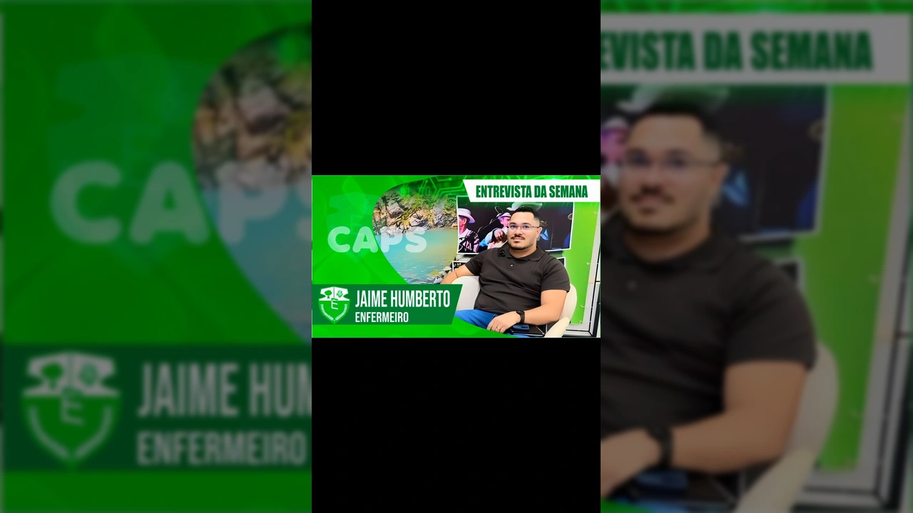 Jaime Humberto, enfermeiro e coordenador do CAPS de Rosário Oeste, em entrevista sobre saúde mental. Créditos: Prefeitura de Rosário Oeste / Instagram.