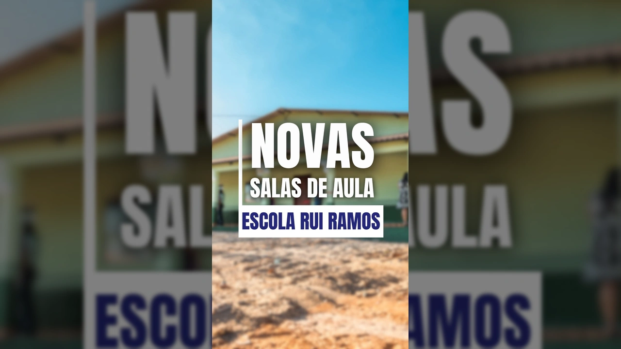 Grupo de pessoas, incluindo alunos e autoridades, em frente à nova construção da escola em Vila Rica. Crédito: Governo de Vila Rica Oficial no Instagram