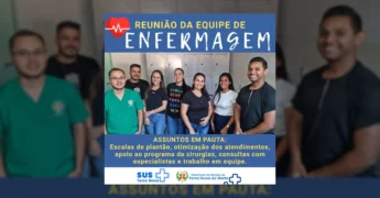 Profissionais da enfermagem de Terra Nova do Norte em reunião para discutir melhorias no SUS. Créditos: @terranovadonorte / Instagram.