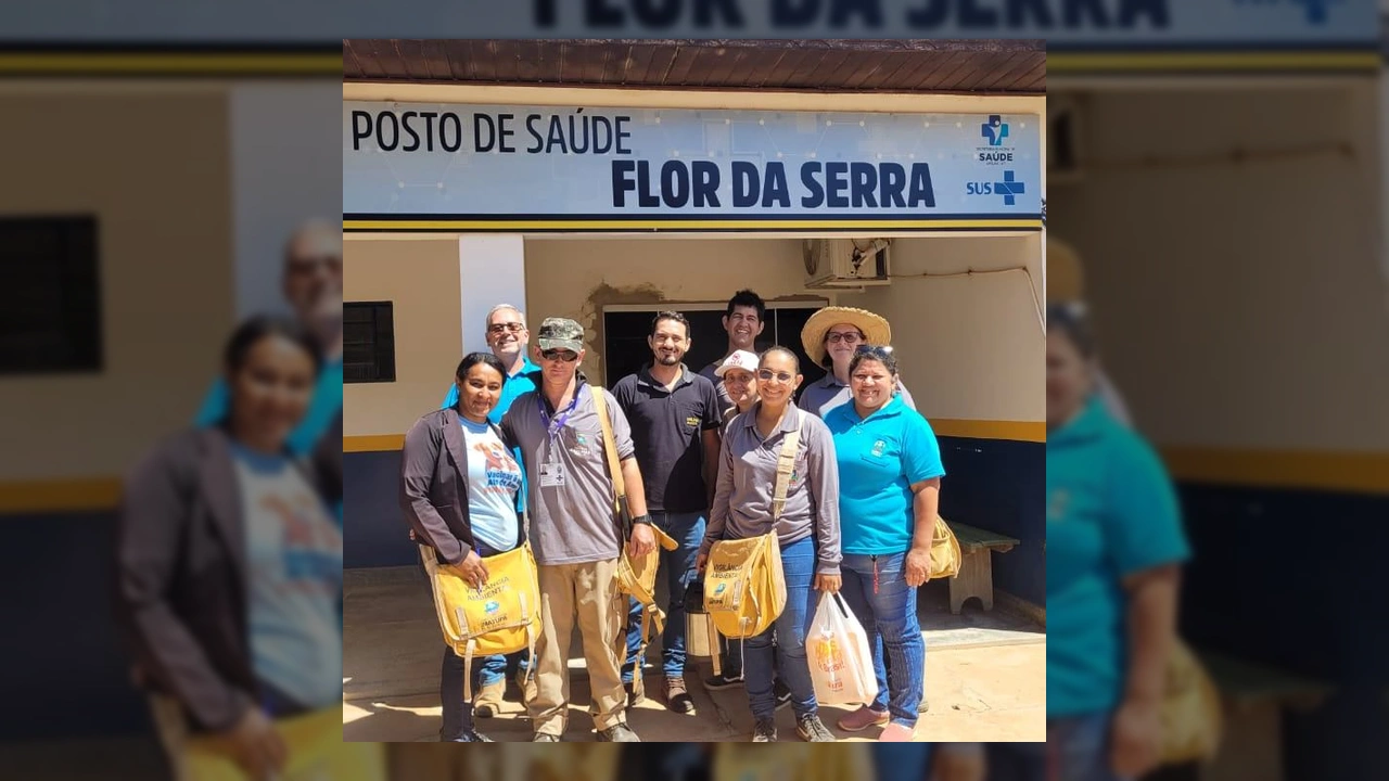 Profissionais de saúde de Matupá realizando vacinação de animais e ações de prevenção à dengue em Flor da Serra e Alto Alegre. Créditos: Prefeitura Municipal de Matupá / Instagram.