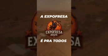 Mulher apresenta a ExpoFresa 2025, um festival de agronegócio e lazer em Confresa, MT. Crédito: @expofresaoficial