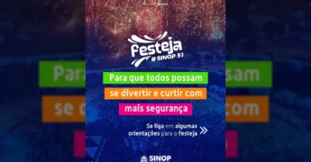 Multidão em evento noturno com show de fogos de artifício em Sinop. Créditos: Festeja Sinop / Instagram