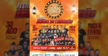 Imagem promocional do Festival Amigos do Lambadão em Nossa Senhora do Livramento. Créditos: Prefeitura de Livramento / Instagram.