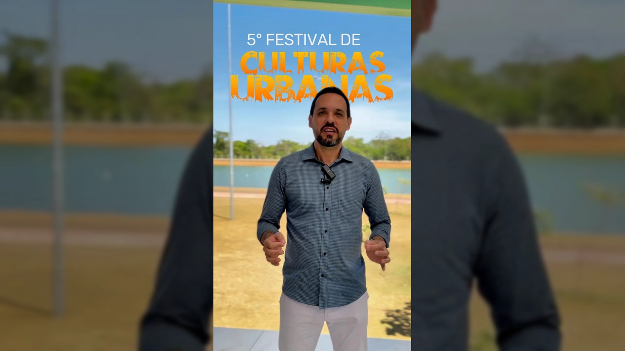 Imagens do Festival de Culturas Urbanas em Primavera do Leste com dançarinos de break, DJs e jogadores de hóquei. Créditos: secultpva / Instagram