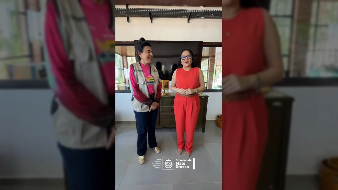 Secretária Andréia Fujioka e Prefeita Eliene Liberato durante o Festival Internacional de Pesca em Cáceres, Mato Grosso. Créditos: @seafmt / Instagram.