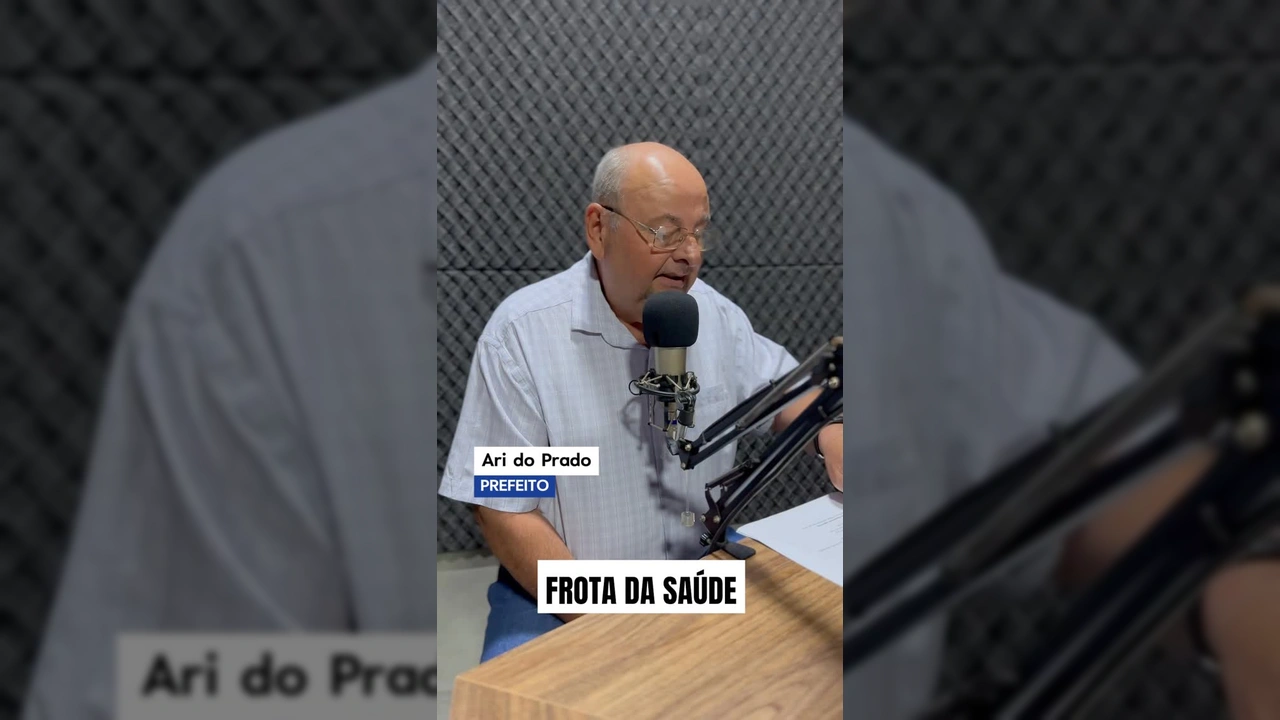 Prefeito Ari do Prado falando sobre a frota de veículos da saúde em Gaúcha do Norte. Créditos: Prefeitura de Gaúcha do Norte / Instagram.