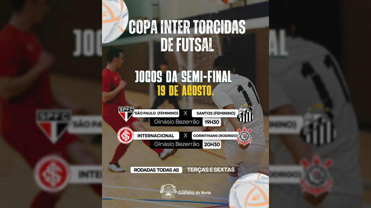 Copa Inter Torcidas de Futsal em Guarantã do Norte. Crédito: Prefeitura Municipal de Guarantã do Norte / Instagram.