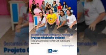 Mulheres grávidas participando de uma roda de conversa no projeto 'Cheirinho de Bebê' em Planalto da Serra - Crédito: planaltodaserra / Instagram