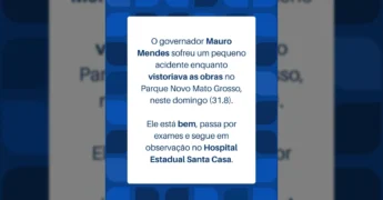 Imagem de notícia sobre o acidente do governador Mauro Mendes em Mato Grosso, publicada por mauromendesoficial