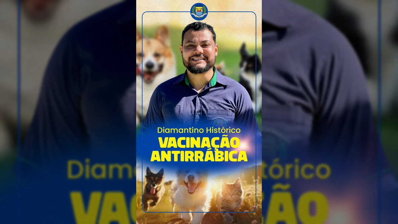 Lucas Rosa, Coordenador de Vigilância Sanitária, informa sobre a campanha de vacinação antirrábica em Diamantino. Créditos: Prefeitura de Diamantino / Instagram.