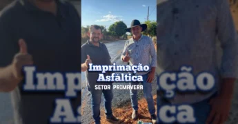 Nova pavimentação no Setor Primavera em Nova Bandeirantes. Créditos: Prefeitura de Nova Bandeirantes / Instagram.