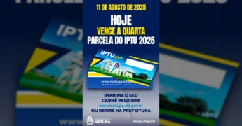 Homem falando sobre o vencimento do IPTU 2025 em Matupá. Créditos: Prefeitura Municipal de Matupá / Instagram.