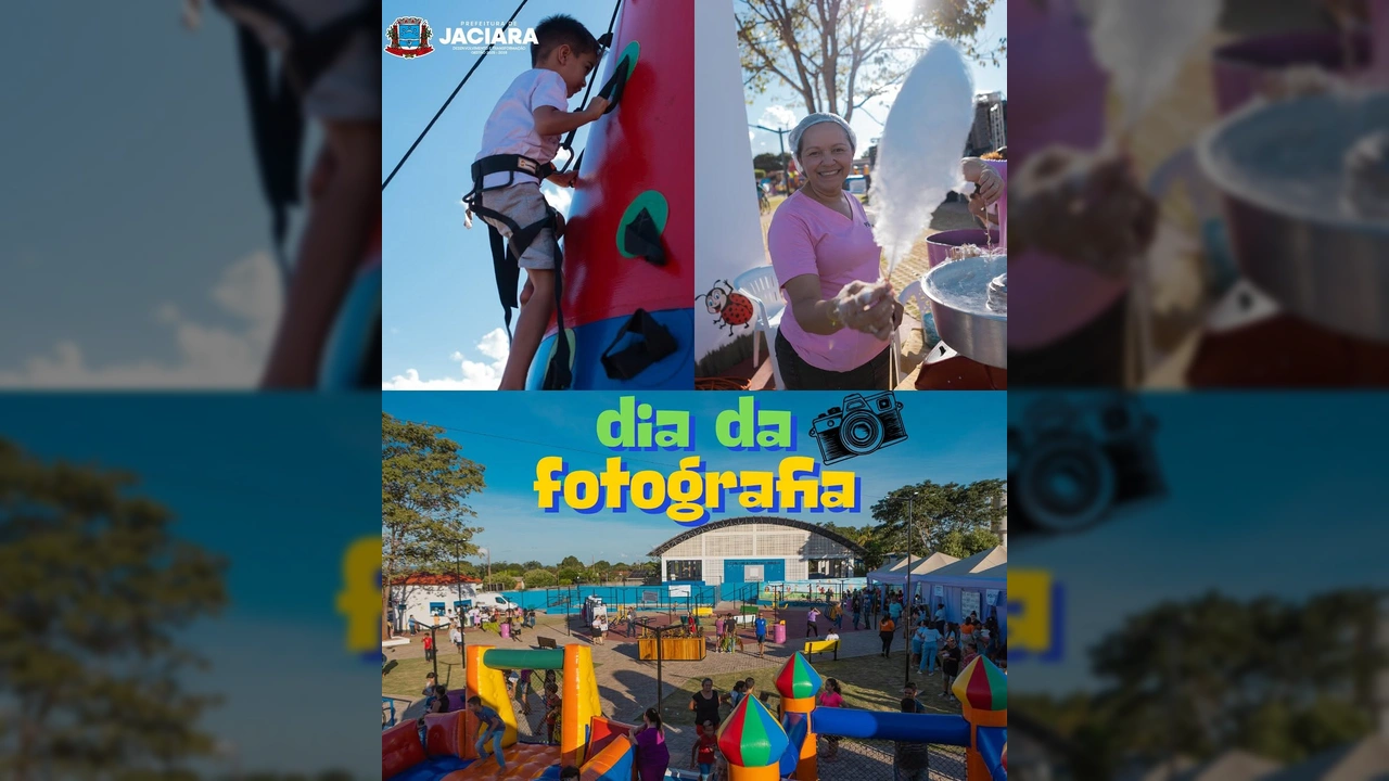Imagens diversas do desenvolvimento de Jaciara no Dia da Fotografia. Créditos: Prefeitura de Jaciara / Instagram