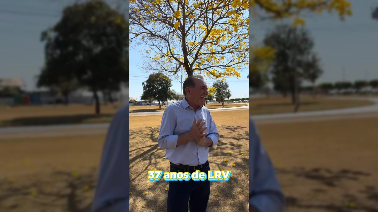 Vice-prefeito Joci Piccini em Lucas do Rio Verde celebrando o aniversário de 37 anos da cidade. Imagem: Reprodução/Instagram jocipiccini.