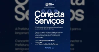 Banner do evento Conecta Serviços da Prefeitura de Alta Floresta, convidando prestadores. Crédito: @prefeituraaltafloresta