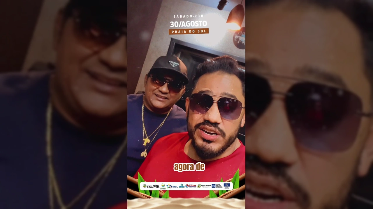 Mário & Thizil cantando ao vivo em Nova Xavantina. Crédito: Prefeitura de Nova Xavantina / Instagram