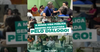 Mauro Savi interagindo com pessoas em diferentes cenários, simbolizando o diálogo na política. Créditos: Instagram/@maurosavioficial