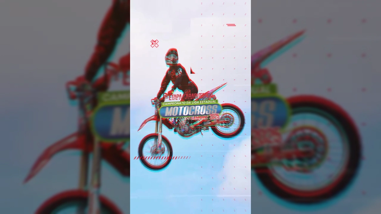 Piloto de motocross em Araputanga durante a competição da 7ª Etapa da Liga Estadual. Créditos: Prefeitura de Araputanga / Instagram.
