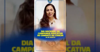 Dermatologista em campanha de conscientização sobre câncer de pele em Diamantino. Créditos: Prefeitura de Diamantino / Instagram