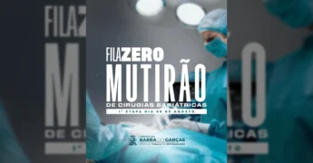 Profissionais de saúde em centro cirúrgico anunciando mutirão de cirurgias bariátricas em Barra do Garças. Créditos: Prefeitura de Barra do Garças / Instagram