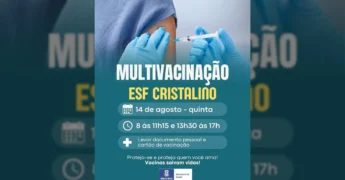Foto de uma pessoa recebendo vacina, representando a campanha de multivacinação em Água Boa pela Prefeitura de Água Boa-MT.