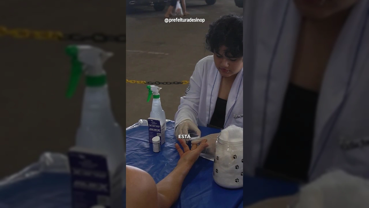Pessoas recebendo atendimento de saúde durante mutirão em Sinop. Crédito: Prefeitura de Sinop / Instagram