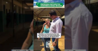 Moradores do Assentamento Ena recebendo atendimento e doações durante mutirão da Prefeitura de Feliz Natal. Crédito: prefeituradefeliznatal.