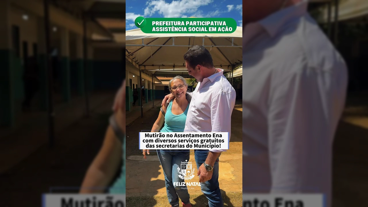 Moradores do Assentamento Ena recebendo atendimento e doações durante mutirão da Prefeitura de Feliz Natal. Crédito: prefeituradefeliznatal.