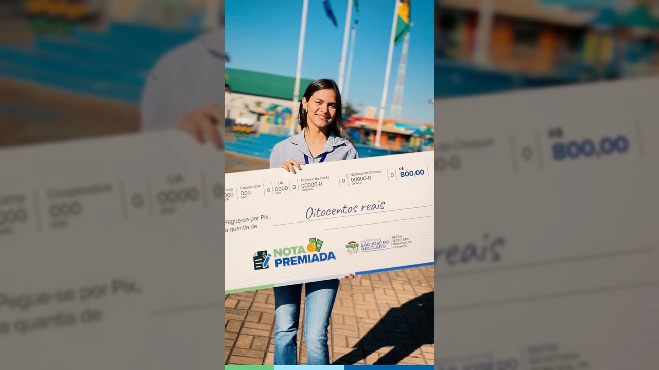 Campanha Nota Premiada da Prefeitura de São José do Rio Claro, divulgada por Pref Sjrc / Instagram