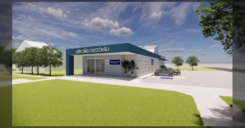 Projeto arquitetônico da Nova Unidade Básica de Saúde São Cristóvão em Lucas do Rio Verde, Mato Grosso.