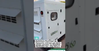 Imagem do novo gerador de energia entregue ao Hospital São João Bosco em Torixoréu. Créditos: @prefeituratorixoreu no Instagram.