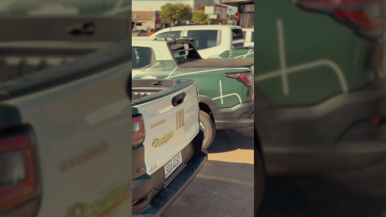 Foto dos novos carros Fiat Strada adquiridos pela Prefeitura de Confresa para uso das Secretarias de Obras e Planejamento. Créditos: @prefeituradeconfresa / Instagram