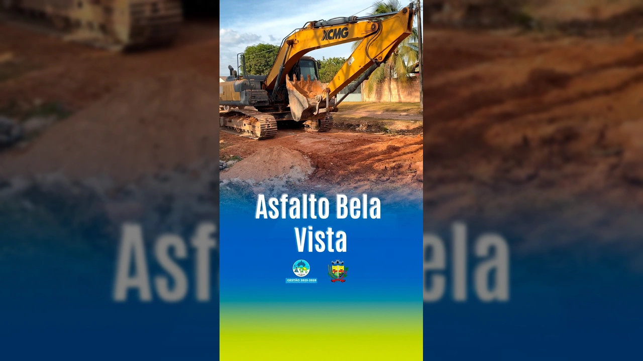 Máquina escavadeira e trabalhadores em obra de drenagem no Bairro Bela Vista, Peixoto de Azevedo. Créditos: Prefeitura de Peixoto de Azevedo / Instagram.