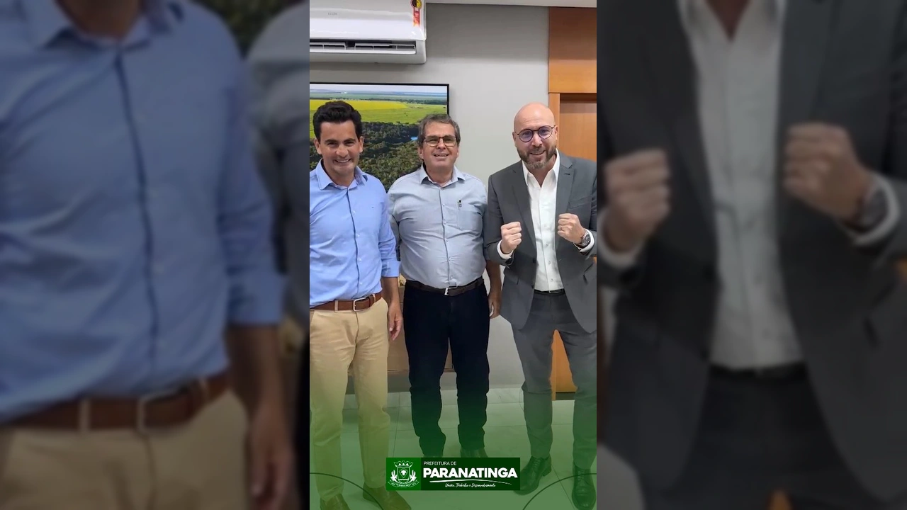 Grupo de políticos em reunião, discutindo investimentos em Paranatinga, Mato Grosso / Instagram @pref.paranatinga