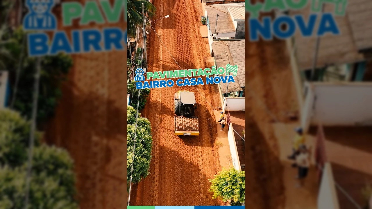 Obra de terraplanagem e drenagem no Residencial Casa Nova, São José do Rio Claro. Créditos: Prefeitura de São José do Rio Claro / Instagram.