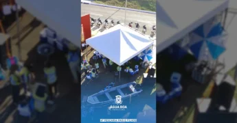 Famílias reunidas e pescando na 4ª Pescaria Pais e Filhos em Água Boa, MT. Crédito: Prefeitura de Água Boa / Instagram.