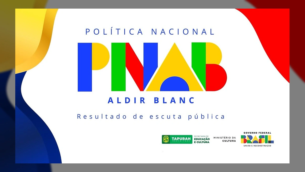 Logotipo da PNAB (Aldir Blanc) e brasão da Prefeitura de Tapurah.