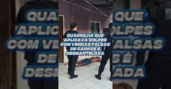 Agentes da Polícia Civil de Mato Grosso durante operação de desmantelamento de quadrilha de golpes de carros. Créditos: @govmatogrosso / Instagram.