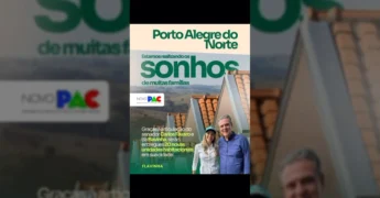 Imagem do prefeito de Porto Alegre do Norte anunciando a construção de 20 casas populares. Créditos: @prefeituraportoalegredonorte no Instagram.