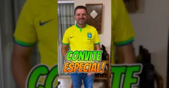 Imagem do Prefeito Rogério de Souza de Nova Bandeirantes com a camisa do Brasil, convidando para a Carreata da Independência. Créditos: Prefeitura de Nova Bandeirantes / Instagram