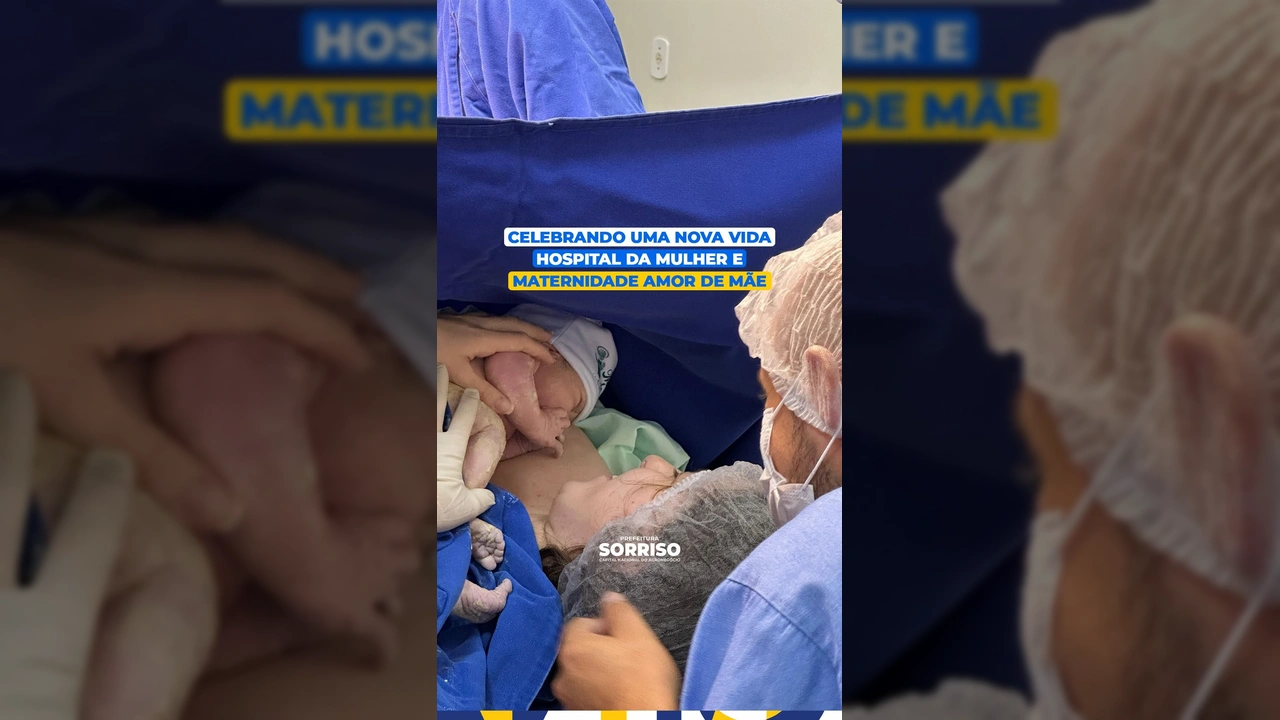 Imagem do primeiro bebê nascido na Maternidade Municipal de Sorriso. Créditos: Prefeitura de Sorriso / Instagram.