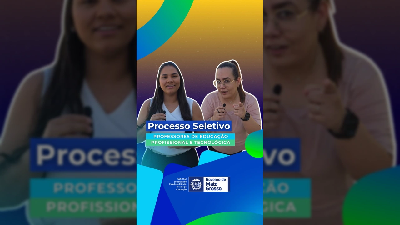 Foto de duas mulheres sorrindo, com texto sobre salário de professores, representando o anúncio de processo seletivo da Seciteci em Mato Grosso / Instagram secitecimt