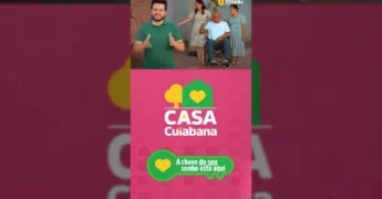 Imagem de famílias felizes, representando o sonho da casa própria em Cuiabá. Crédito: Prefeitura de Cuiabá / Instagram