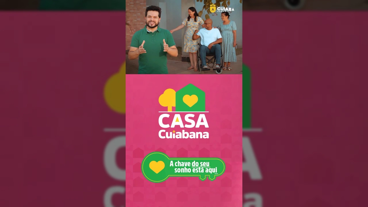 Imagem de famílias felizes, representando o sonho da casa própria em Cuiabá. Crédito: Prefeitura de Cuiabá / Instagram